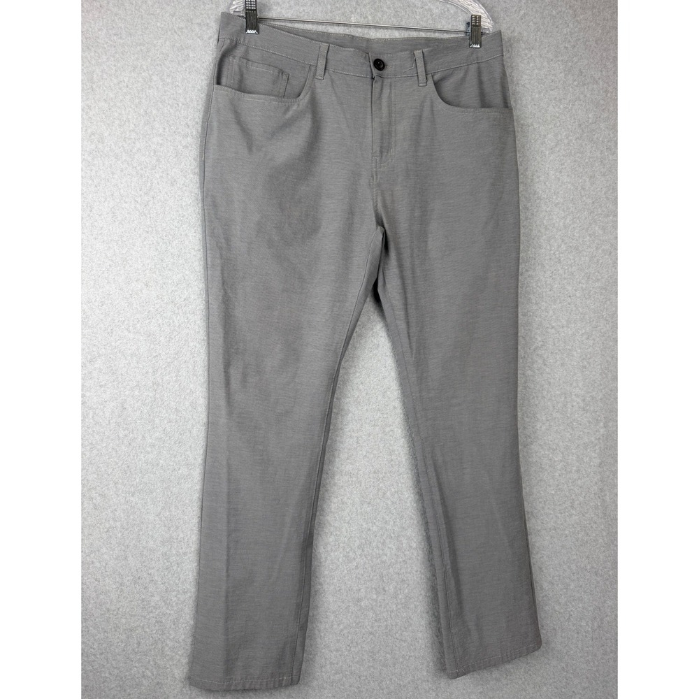 Pro Tour Pants Mens 34x30 Grey Golf Stretch 5-Pocket Straight Leg